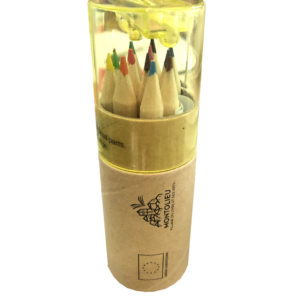 Boîte de 12 crayons de couleurs avec taille-crayon