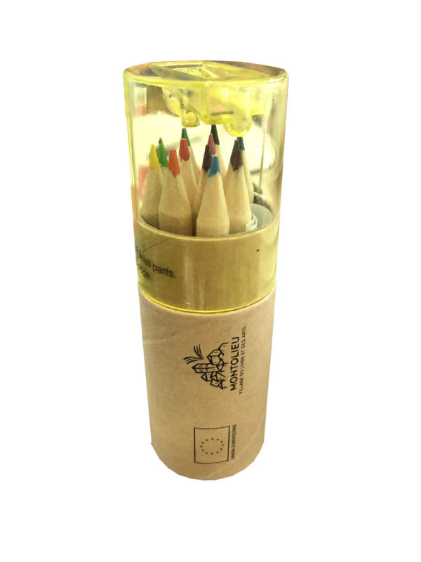 Boîte de 12 crayons de couleurs avec taille-crayon